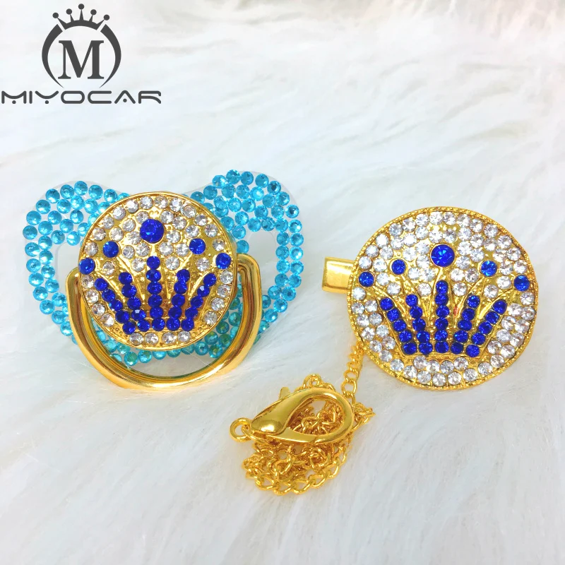 MIYOCAR все белые сверкающие короны соска и зажим набор сосок цепь держатель Золотая Корона соска белые прекрасные Стразы ABCG-SW