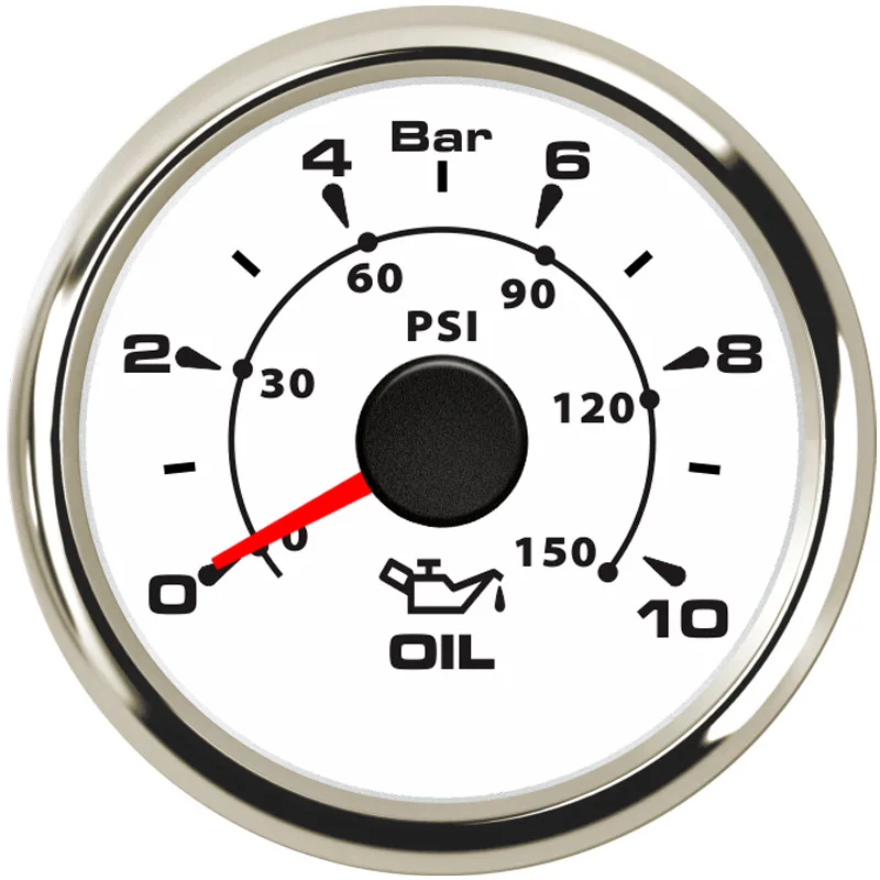 52 мм светодиодный Манометр 0~ 5 бар/0~ 75psi для BMW e39 Автомобильная внешняя конструкция для монтажа на Мотоцикл Авто прибор измерения двигателя - Цвет: 0-10 bar