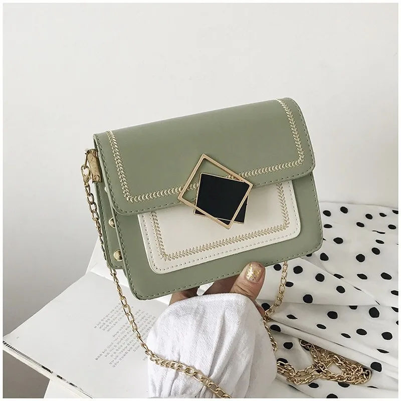 

Women Crossbody Bag Fashion Female 2019 Autumn New Shoulder Bag Brand Designer Luxury Chain Small Square Messenger Bag