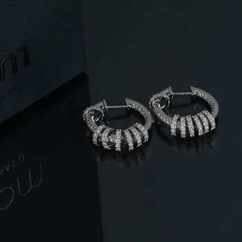 

925 sterling silver earpin silver round buckle earring clip earring jewelry girls popular style western style accessories
