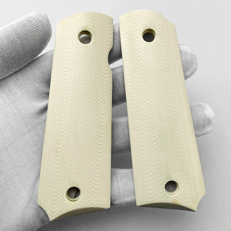

1Pair Resin Material Imitation Ivory CNC Custom 1911 Models Grips Handle Patches Shank DIY Making Modified Accessories Parts