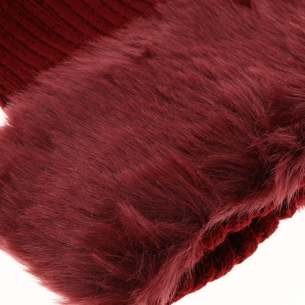 1 Pair Women’s Fuzzy Fluffy Knit Boots Cuff Sleeves Fur Trim Toppers Autumn Winter Leg Warmer elastic band  firmly wrapping leg