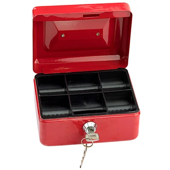 

Stainless Steel Small Safe Box Jewelry Cash Security Lock Type Case with Keys H88F