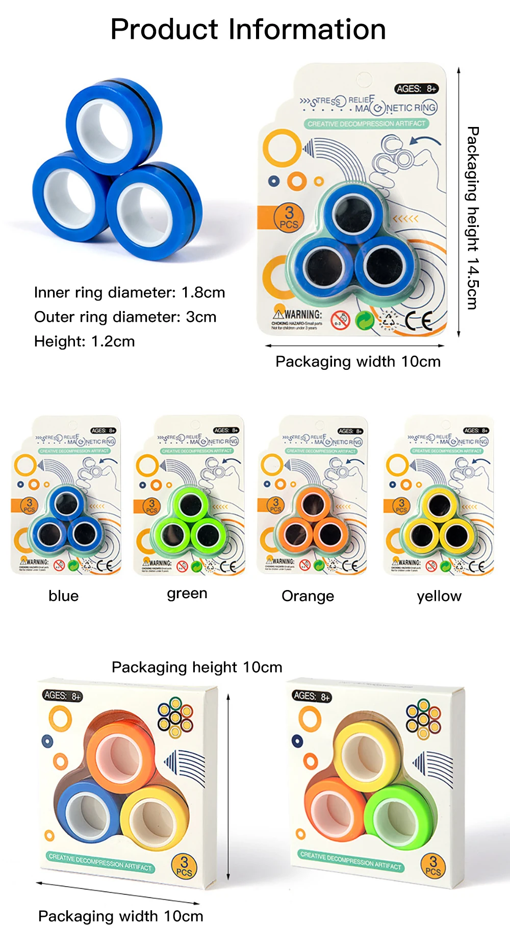 3pcs Magnetic Rings Unzip Fidget Ring Spinner Magnetic Spinner Fidget Ring 5 Hfb1f9ac7ec844cdcbf8f4ed6f70e9252c