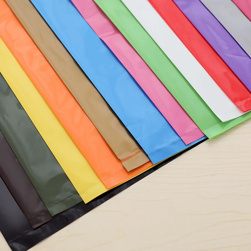 100Pcs Customized Logo Color Shopping Bag With Handle Plastic Gift Bag Businesses  Customer Plastic Bag(Print Fee isn't Included 4
