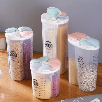 

Multiple Choice Food Storage Container Plastic Kitchen Refrigerator Noodle Box Multigrain Storage Tank Transparent Sealed Cans
