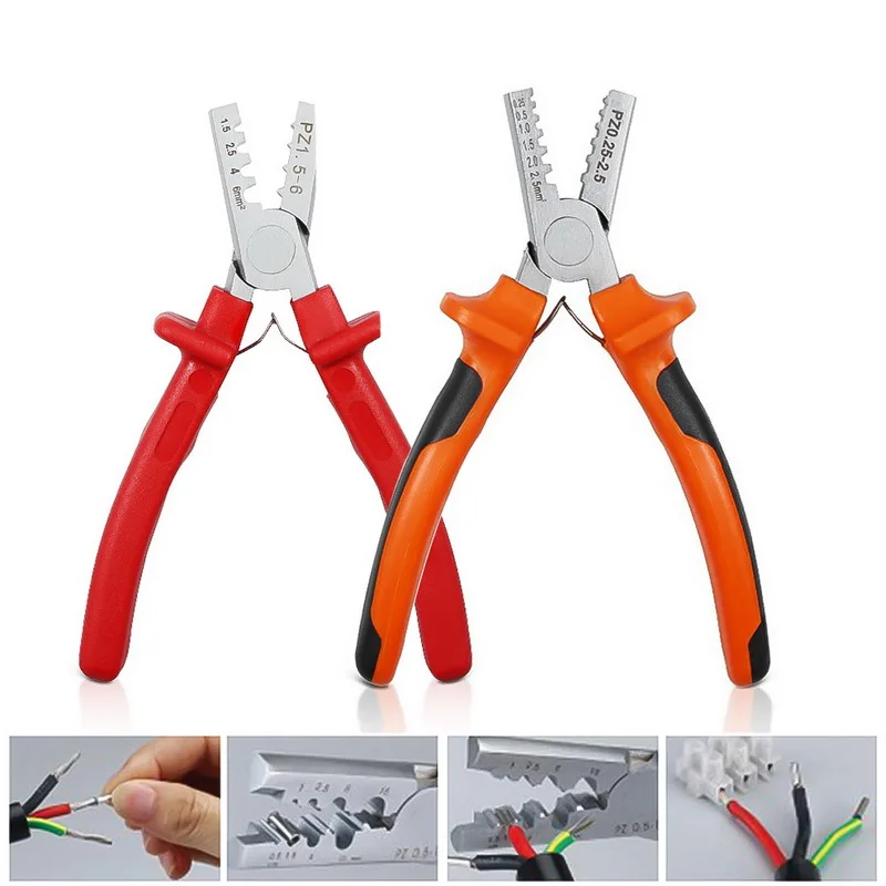 

Mini Crimper Pliers Crimping Tube Terminal Pliers Ferrules Tool PZ 0.25-2.5 StyleElectrical Bootlace Terminal VE Crimping Tools