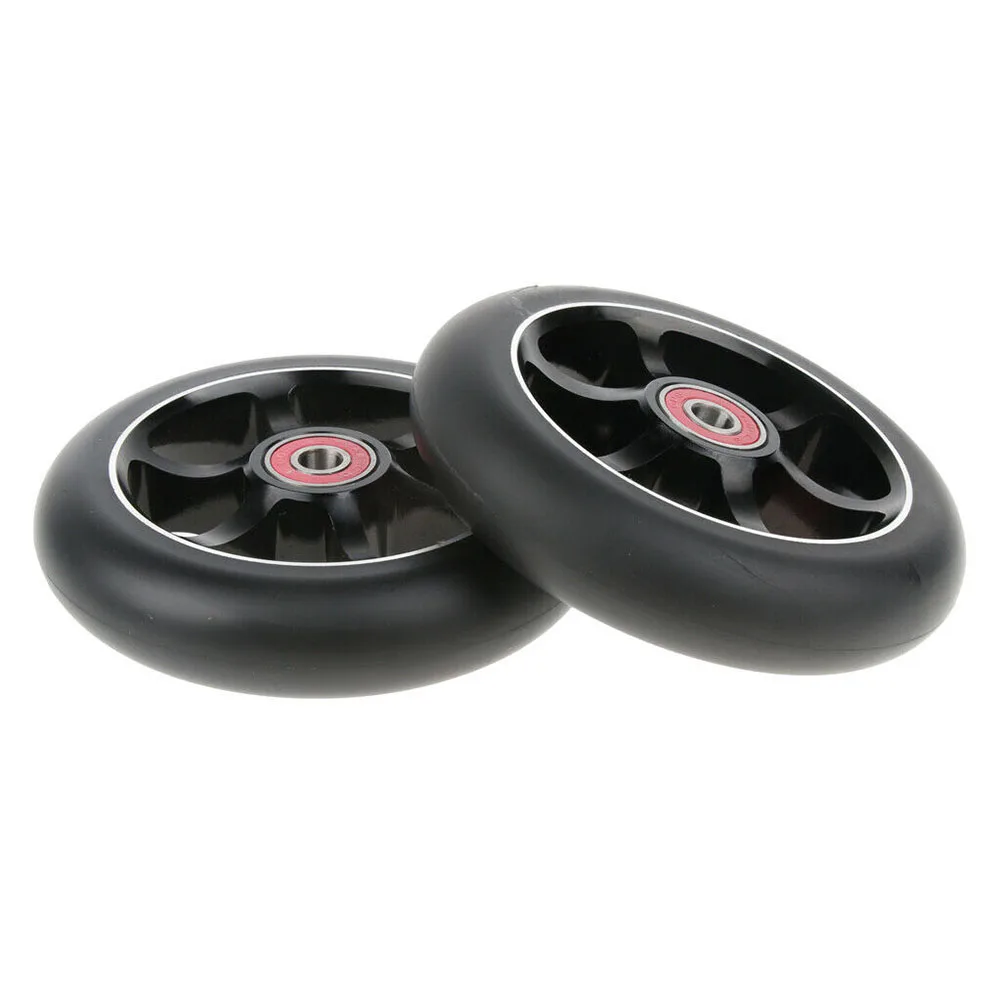 1pcs 100mm Replacement Push/Kick/Stunt Scooter Wheels with Bearings & Bushings Scooter Parts Accessories