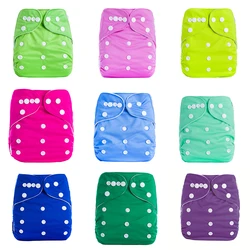 Fralda de pano reutilizável para bebês, lisas, vendas quentes, fraldas ajustáveis, fraldas de bebê, bolso, calças de treinamento para recém nascidos