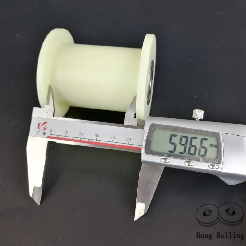H-groove width 60mm sliding grooved nylon roller diameter 65mm thickness 70mm gate nylon wheel with double 6201RS bearings