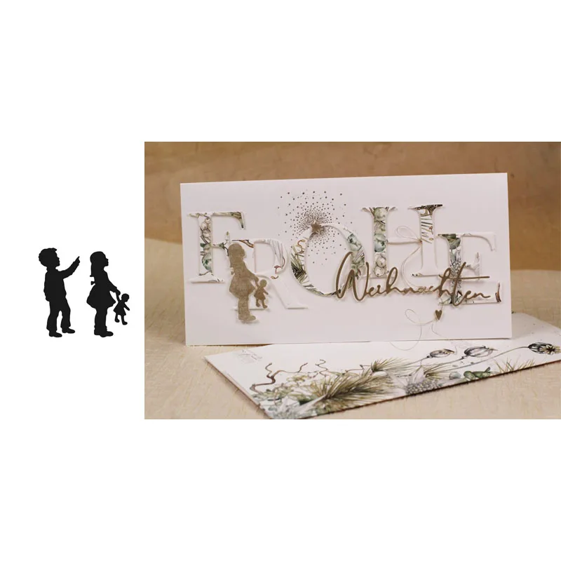 

Lovely Family Kids Mom Dad Metal Cutting Dies Cut Dies Scrapbooking Album Paper DIY Cards Crafts Embossing Die Cuts 2019