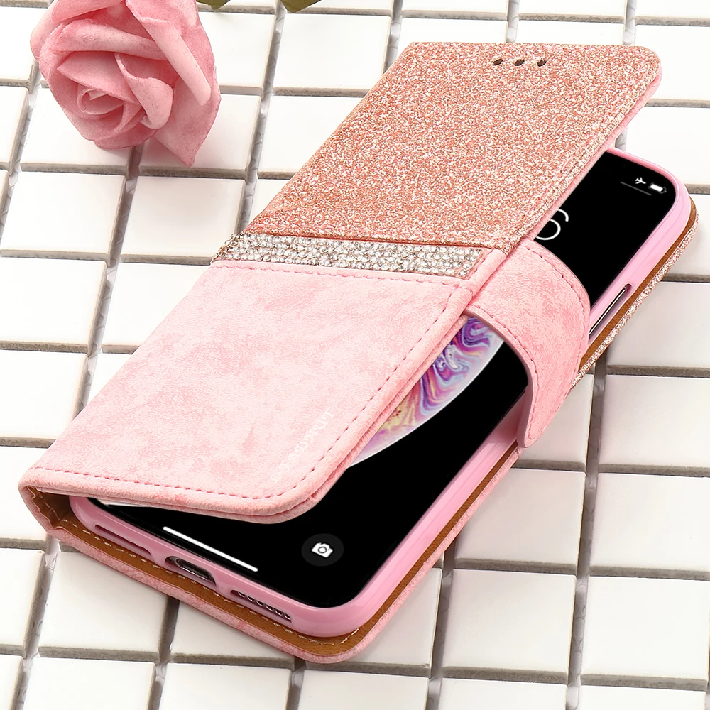 LLZ. COQUE роскошный блестящий чехол-кошелек для huawei P30 Pro P20 Lite P10 P9 P8 Lite милый флип-чехол из искусственной кожи для huawei mate 20