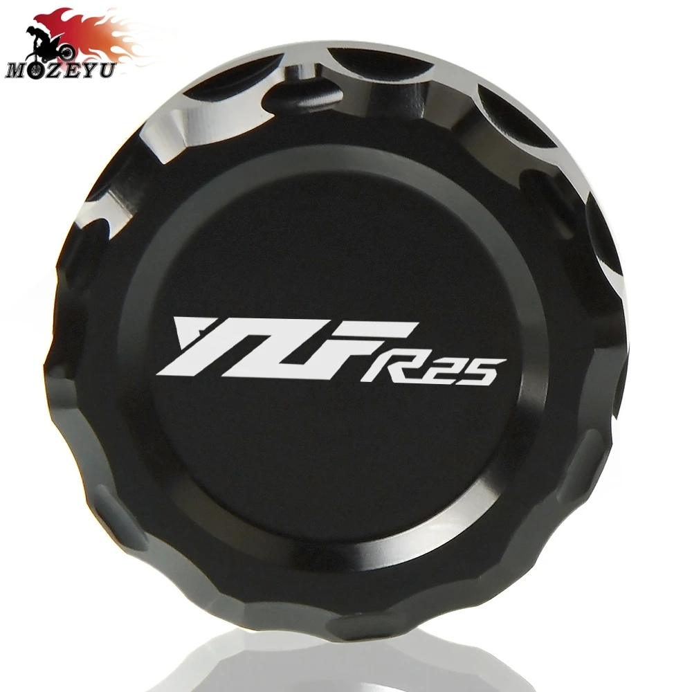 

With YZF-R25 LOGO Motorcycle CNC Aluminum Accessories rear brake oil cup cover engine oil filter cover for YAMAHA YZF YZF R25
