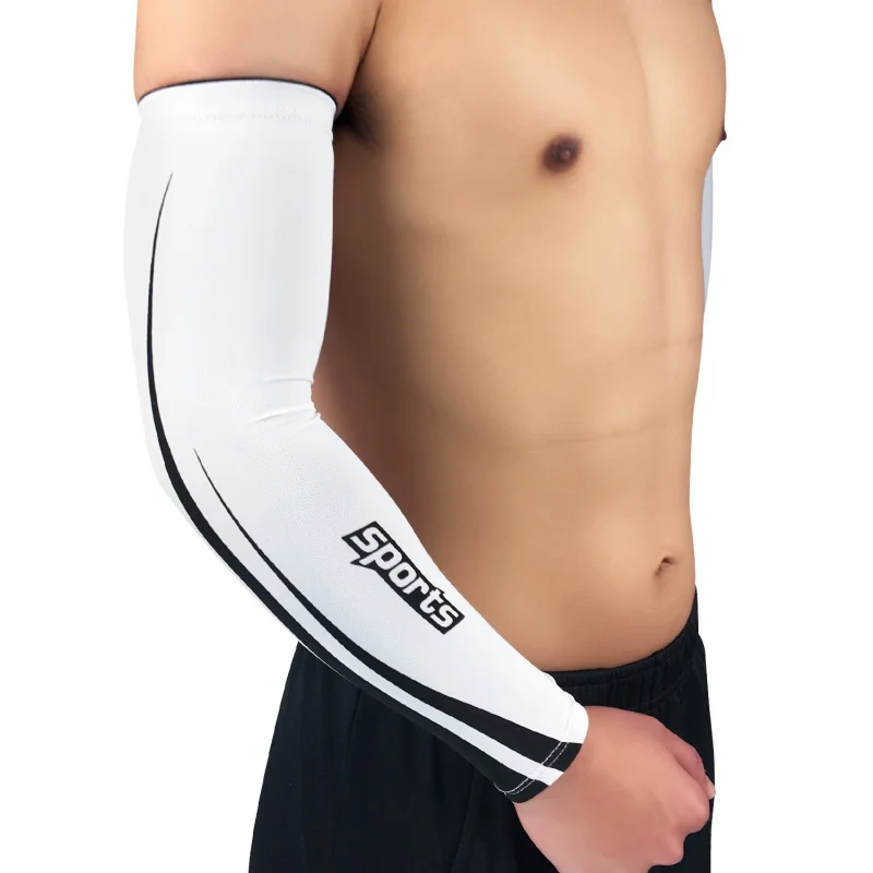 1 пара налокотник Длинный эластичный дышащий солнцезащитный козырек ледяной шелк Чехол для рук протектор Открытый Фитнес Спортивная одежда аксессуары