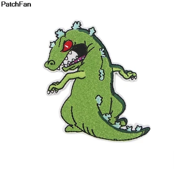 

20pcs/lot A3401 Patchfan Cartoon Dinosaur Patch Applique Stickers Pour Sewing Shirt Clothing Badges Iron On T-shirt For Kids