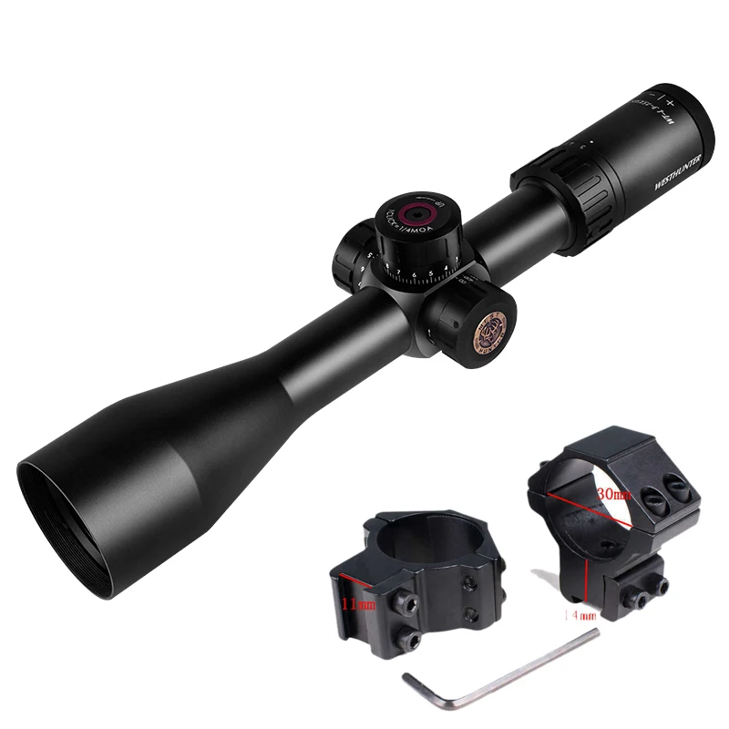 Long Range WESTHUNTER WT-L 3-15X50SF Hunting Scope High Precise Optics Sights Glass Etched Reticle Airsoft Rifle Scope - Color: low 11mm mount