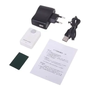 

White GSM radio motion detection alarm remote control PIR sensor EU Plug