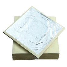 Съедобные Листы серебряного листа 11 см Подлинная серебряная фольга для украшения торта инструменты DIY Искусство золочение десерт шоколадные хлопья