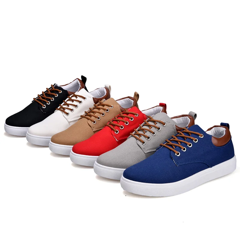 Italian Canvas Shoes For Men Large Size 47 48 Vulcanized Sneakers Slip On Men's Plimsoll Male Trainers Trend Summer Sports Shoes