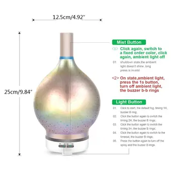 

3D Firework Night Light Essential Oil Diffuser Aromatherapy Fine Fog Humidifier