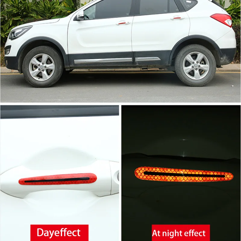 4 шт./компл. светоотражающие автомобильные наклейки универсальная защитная