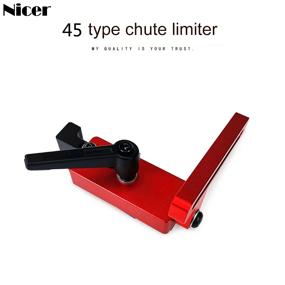 Najtaniej 400 600 800MM 45 typ T track T slot prowadnica ukośna Jig ze stopu Aluminium ze stopu Aluminium zderzak kątowy do obróbki drewna narzędzia diy do piły stołowej Pusher