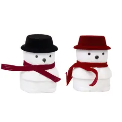 Снеговик серьга с Сантой Кольцо запонки для браслетов Дисплей Коробка для хранения Рождество Свадьба