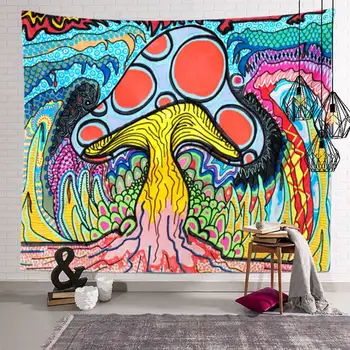 

Psilocybin Mushroom Indian Mandala Tapestry Wall Hanging Bohemian Gypsy Psychedelic Tapiz Witchcraft Tapestry