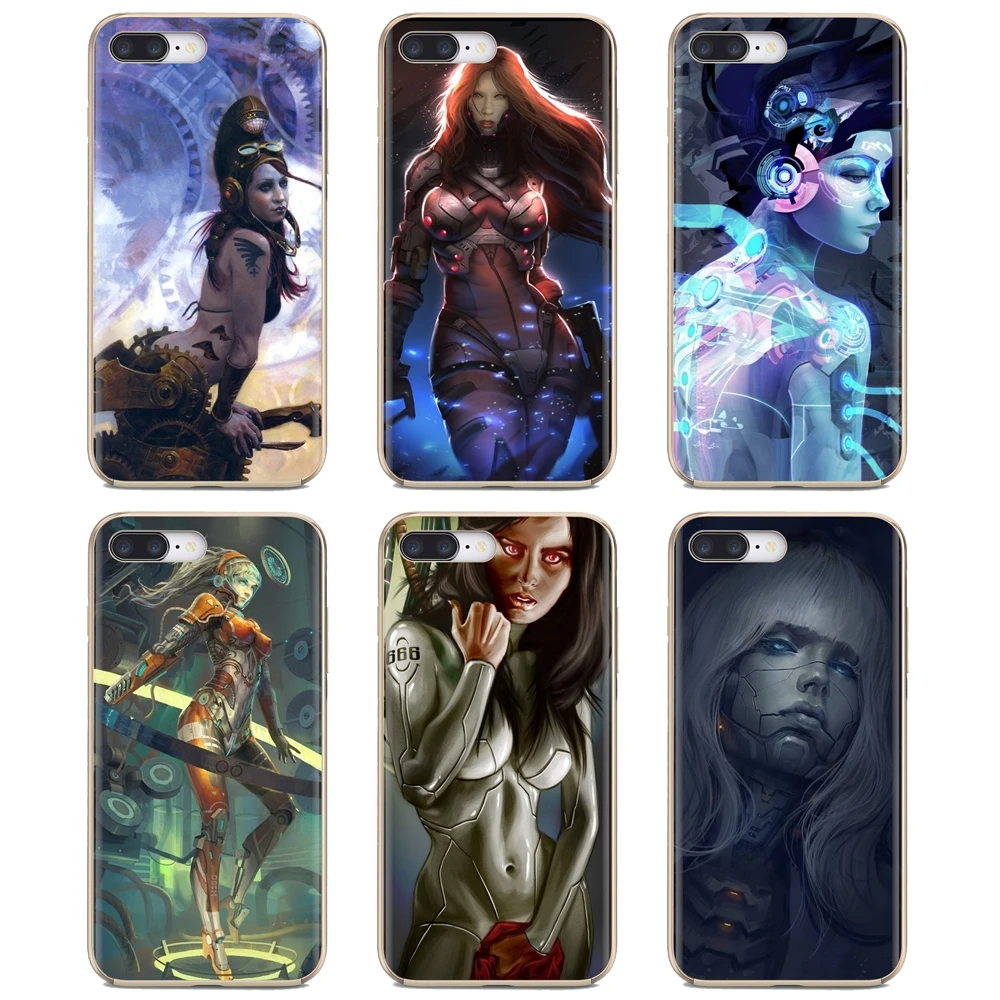 Андроиды Фэнтези Арт Gynoid обои для iPhone 11 Pro 4 4S 5 5S SE 5C 6 6S 7 8 Plus X 10 XR XS Max iPod Touch мягкий