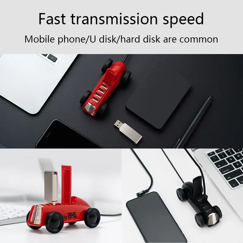 Ретро Винтаж Автомобильный Разветвитель домашний USB 2,0 концентратор 4 порта док-станция Компьютер сплиттер