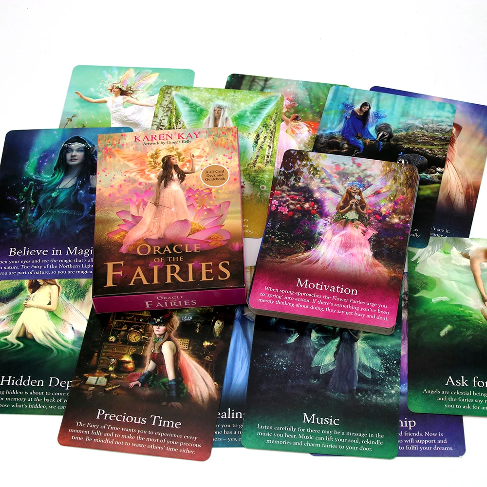 The Oracle of the Fairies A 44 карточная колода и гид книга Karen Kay игра fay Toy сказочный Таро