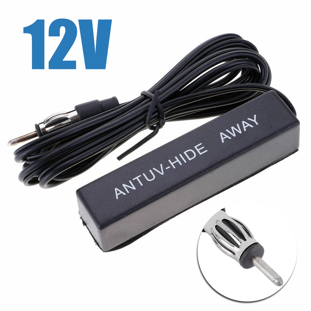 

Universal 12V Boats Car Stereo AM/FM Radio Hidden Amplified Antenna Kit Auto Accessories For Automobile Truck