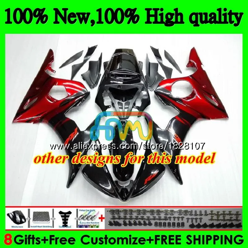 Корпус для YAMAHA YZF600 YZF металлический ярко-красные R6 600CC YZFR6 03 04 05 51BS. 24 YZF 600 R 6 03-05 YZF-600 YZF-R6 2003 2004 2005 обтекатель