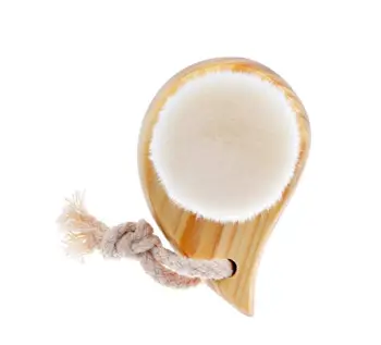 Cheap 350pcs Comma Shaped Wooden Wood Wash Brush Facial Cleaner Face Skin Care Cleaning Brush Massager Makeup Brush SN1074
