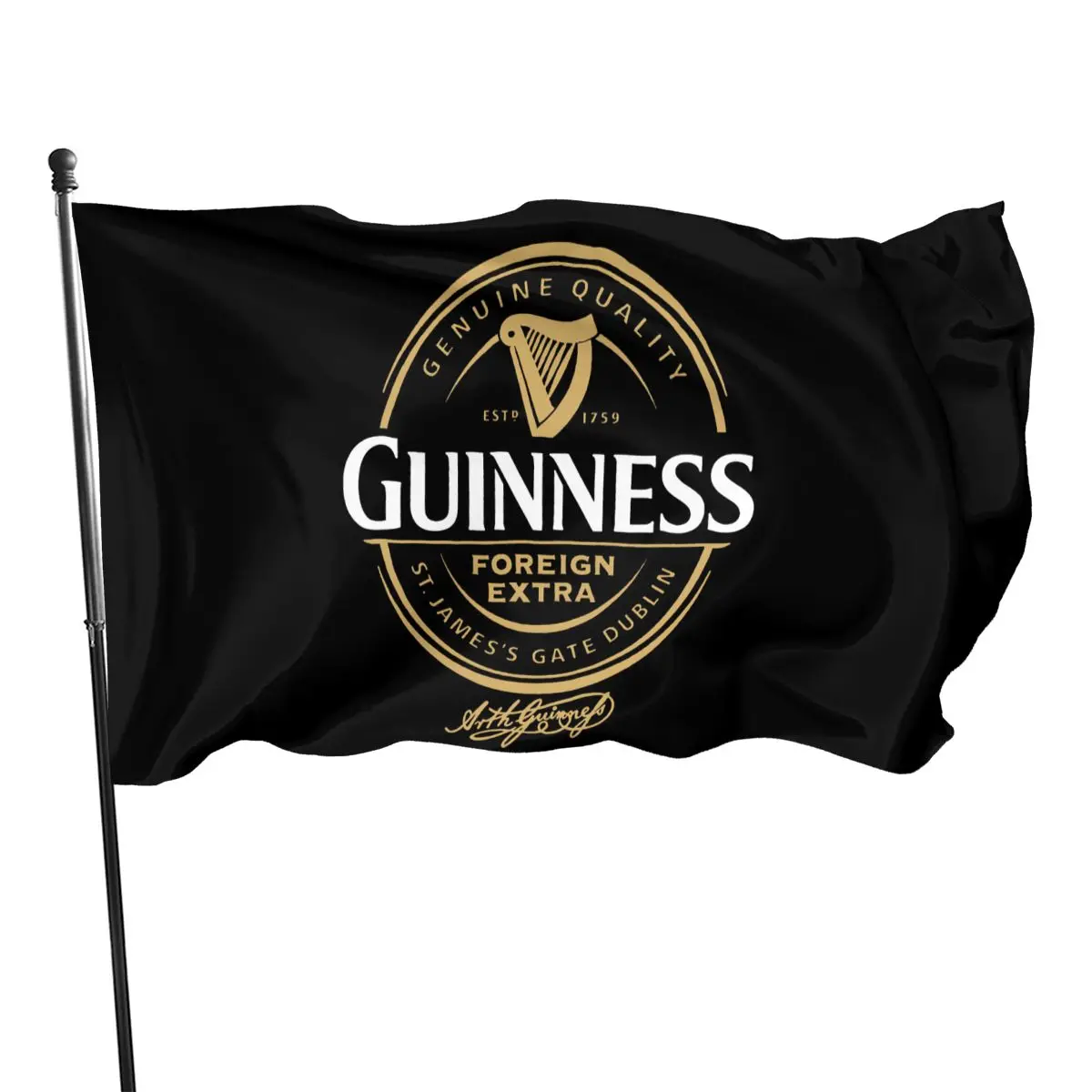 Пивной Логотип Guinness дублинский флаг гордости печатный подарочный баннер для