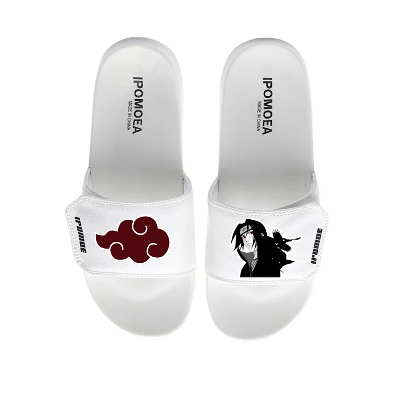 Шлепанцы с рисунком аниме Наруто летние мягкие резиновые пляжные водные