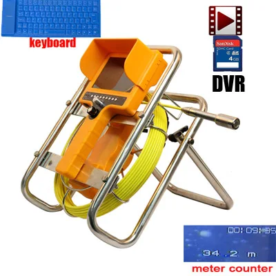 dvr keyboard counter 23 мм камера dvr счетчик скважин канализационная труба Инспекционная камера система контроля скважин водопровод система контроля скважин с кабелем 30 м - Цвет: dvr keyboard counter