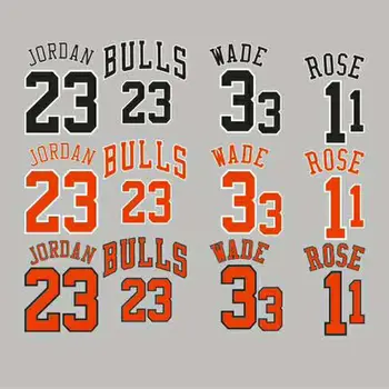 

Basketball number bulls jordan 23 adult man number patch font print, Hot stamping patches badges