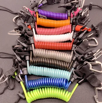 

Scuba Diving 316 Anti-lost Spiral Spring Coil Lanyard Camera Lanyard With Quick Release Buckle