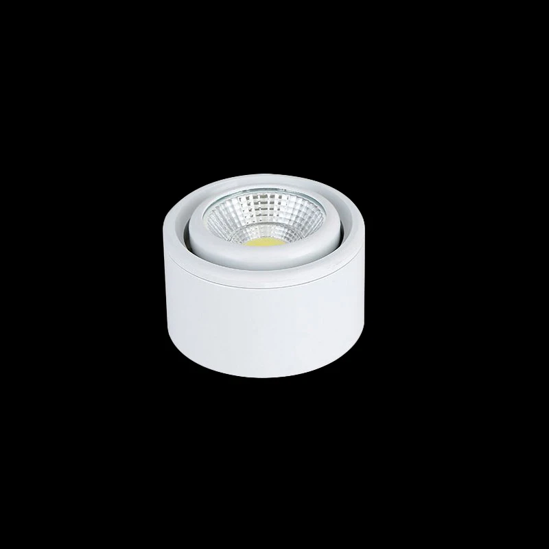 Поверхностный монтаж COB светодиодный потолочный светильник 3 Вт/5 Вт/7 Вт Светодиодный светильник AC85V-265V вращающийся потолочный светильник для кухни, балкона, ванной