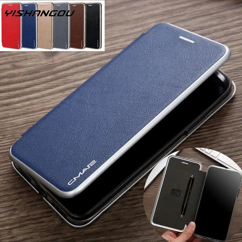 

YISHANGOU Pu Leather Wallet Card Slot Slim Case Magnetic Flip Cover For iPhone 11 Pro Max XS Max XR 6S 7 8 Plus Fundas
