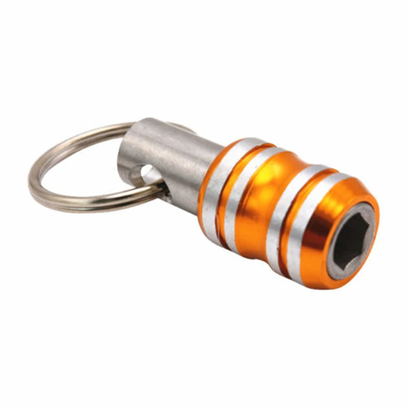 1xStainless Steel Sleeve Magnetic Screwdriver Bit Holder Socket Rod Key Ring Kit