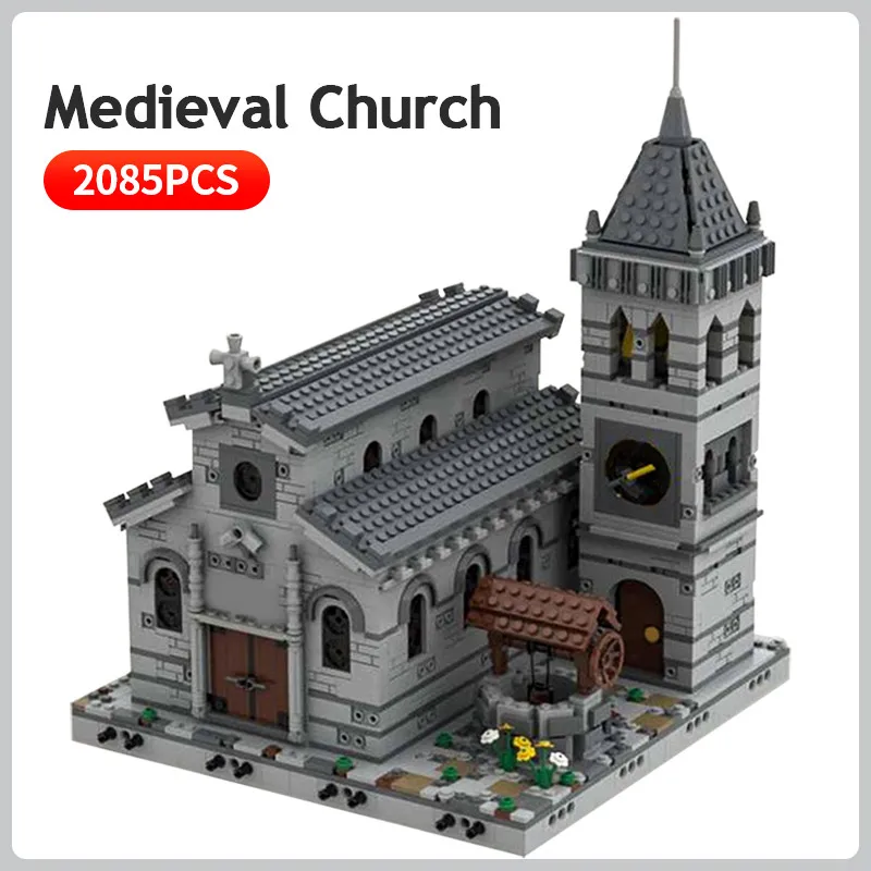 

Architecture Model Medieval Church Building Blocks World Famous City Street View Bricks Kids DIY House Toys Children Xmas Gift
