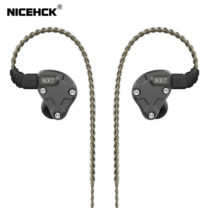NICEHCK NX7 HIFI IEM Metal Headset 4BA Dual Carbon