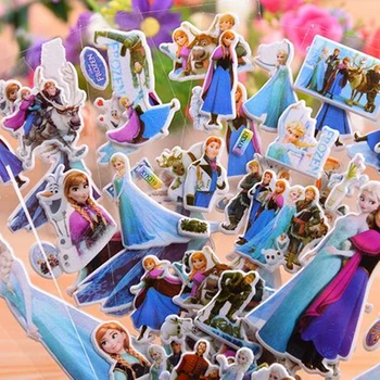 

3D Puffy Bubble Stickers Cartoon Stickers DIY For Children Boy Girl Toys Icy world anime sticker