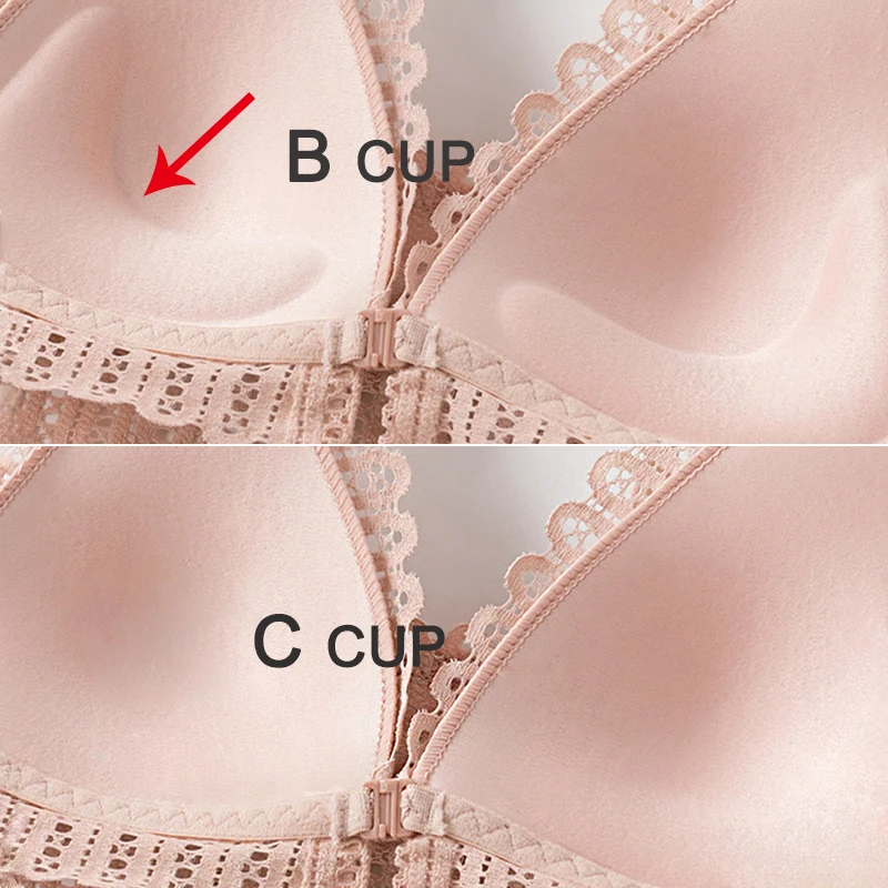 Lace Transparent Wireless Front Closure Push-Up Bralette for Women - Sexy Intimate Lingerie Bra image 6