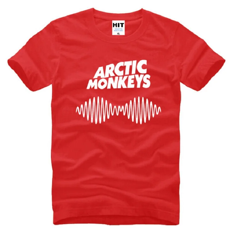 Летний стиль Харадзюку Arctic Monkeys T рубашки мужские хлопковые свободные короткий рукав Для мужчин's футболка в стиле рок Мода Мужской Хип Хоп футболки
