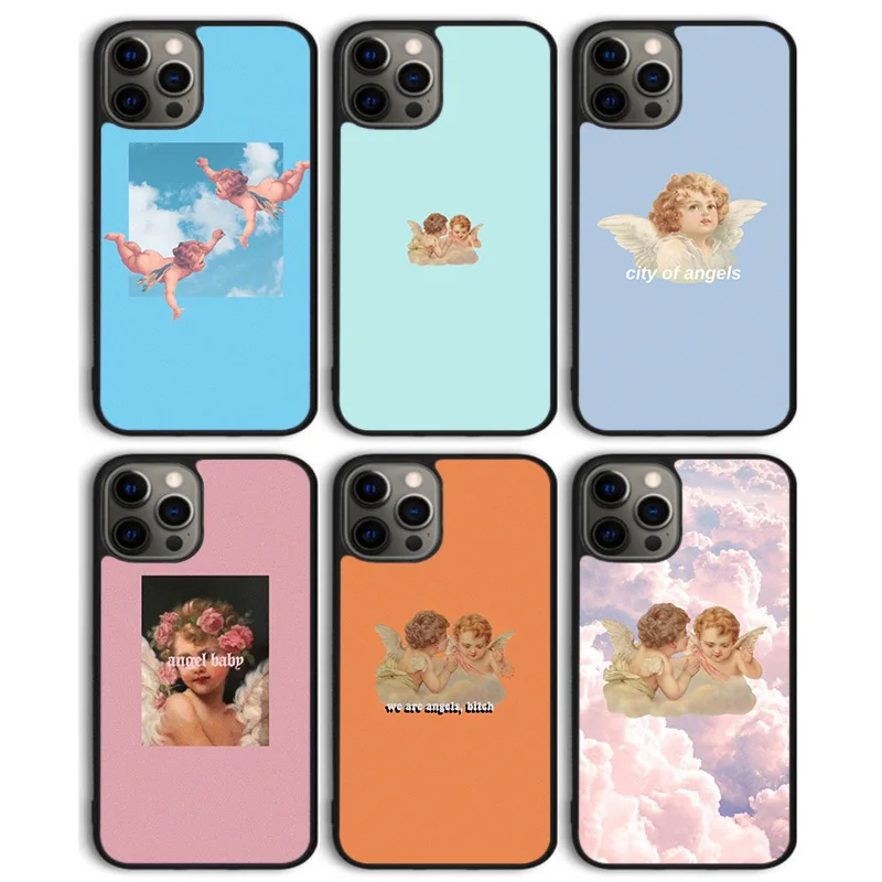 Чехол для телефона с изображением маленьких ангелов задняя крышка iPhone 13 11 12 Pro Max