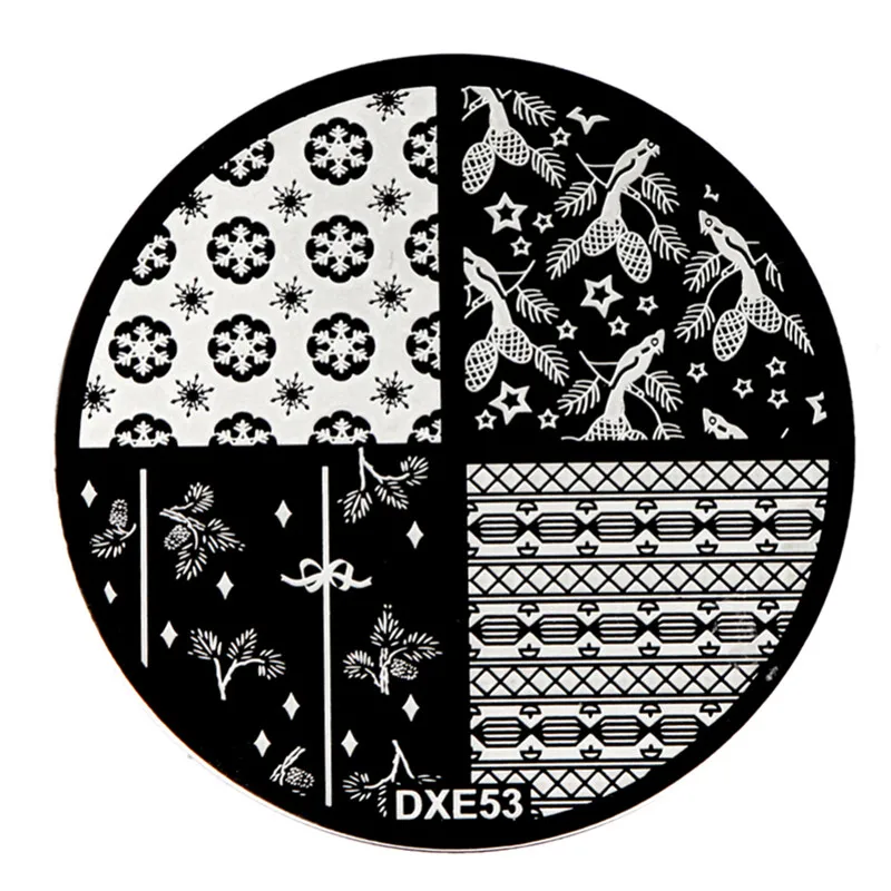 23DXE53 30 стилей печать для дизайна ногтей изображения пластины штамповки маникюрный шаблон Декор DIY Рождественский стиль ногтей Советы DIY дизайн ногтей шаблоны инструменты - Цвет: 23DXE53