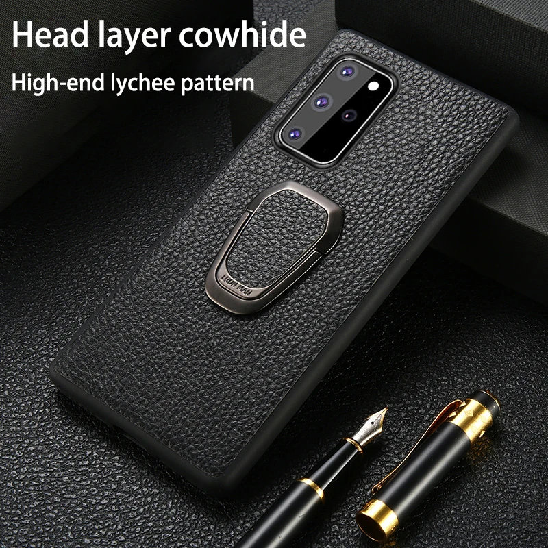 Phone Case For Huawei P40 P30 P20 Mate 30 Pro 20 Lite 10 9 Cowhide Litchi Texture With Bracket Honor 10i 20i 8X Max 9X Cover | Мобильные